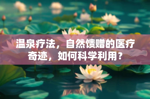 温泉疗法，自然馈赠的医疗奇迹，如何科学利用？